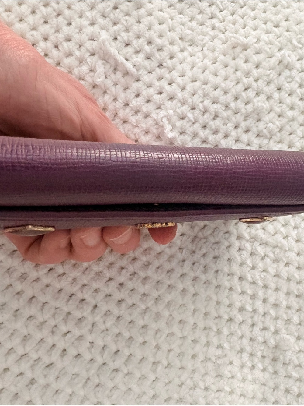 MCM Purple Leather Trifold Wallet- EUC - Picture 13 of 16